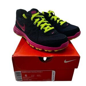 Nike Revolution 2 Women's Running Shoes Size 6 Obsidian/pink Mint in box